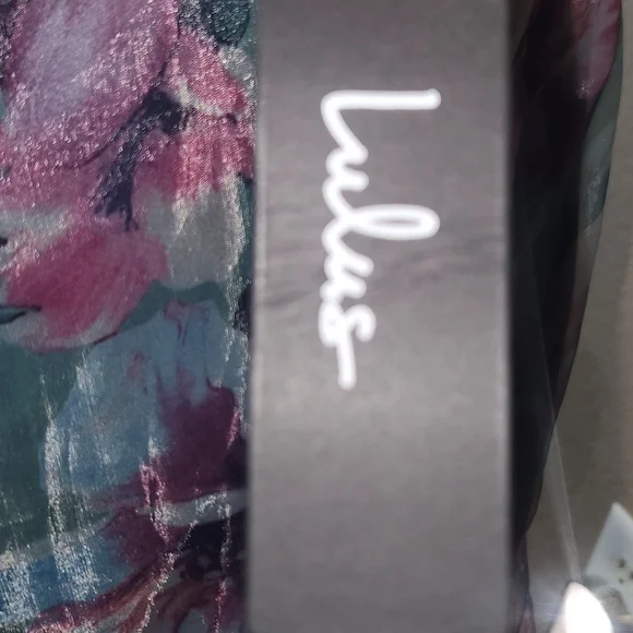 Lulu's Floral Teal and Lavender‎ Maxi Dress - Picture 7 of 7